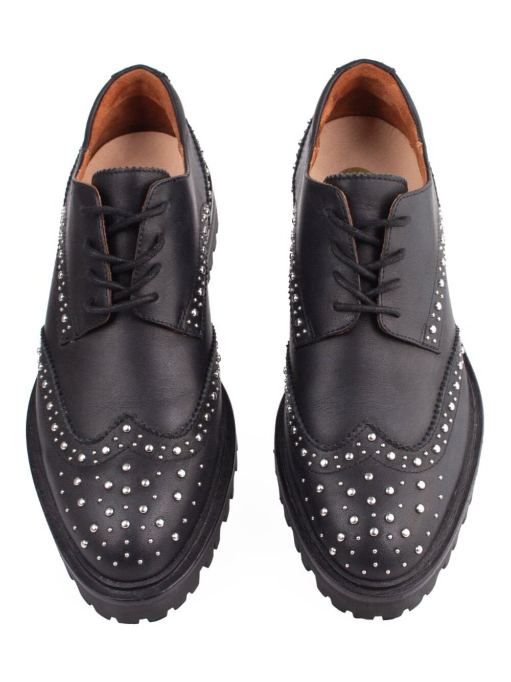 Bared Footwear Silktail 2 Studded Leather Lug Sole Oxfords W EU 36 / US 6-6.5 - Picture 4 of 14